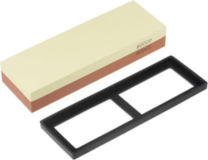 uxcell Sharpening Stones 2000/4000 Grit 2 Side Combination Whetstone Knife Sharpener Stone 180x60x29mm