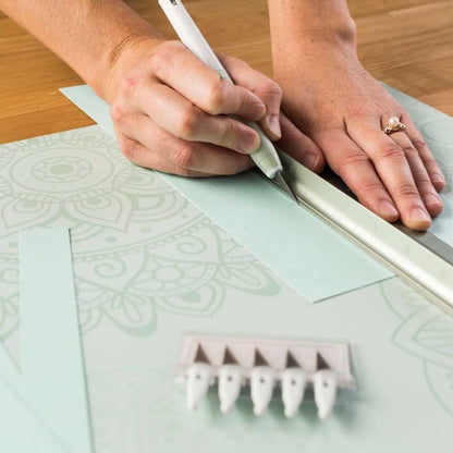 Cricut Self Healing Cutting Mat - Mat for use with TrueControl Knife, Rotary Cutter, Craft Knife, Xacto Knife - 12" x 12", Decorative, 2X Healing, Extra-Thick Cricut Cutting Mat, Rose