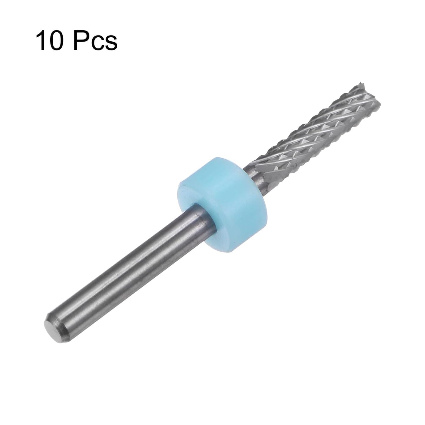 HARFINGTON 10pcs End Mill Bits 0.8mm Solid Carbide CNC Router Bits Engraving Cutter Tools for PCB Circuit Board Milling Machine Wood Carving, 1/8" Straight Shank