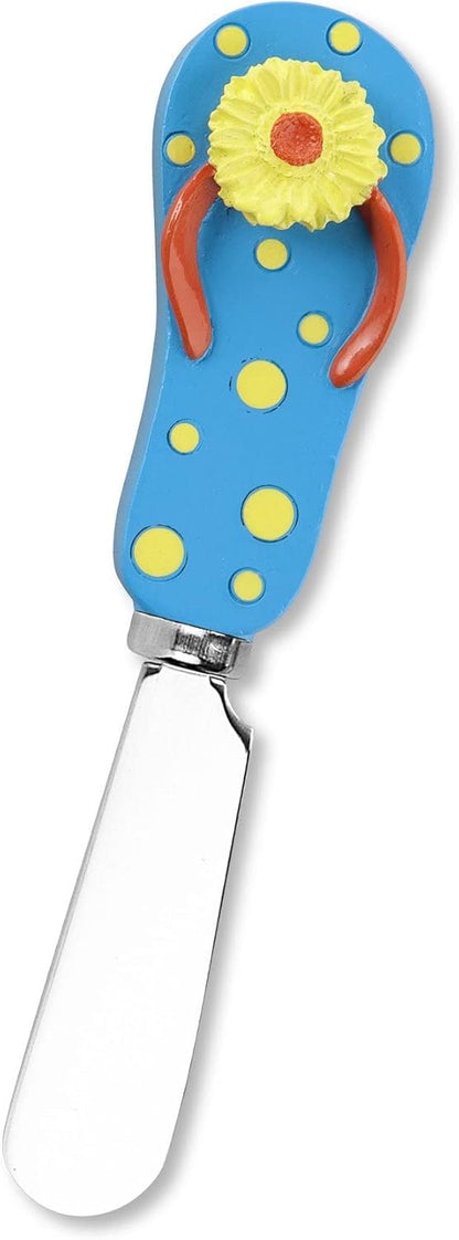 UP UPware Black Lighthouse Cheese Spreaders, Hand-Painted Resin Handles with Stainless Steel Blades for Spreading Cream Cheese, Butter, Jam, or Sandwich, Set of 4