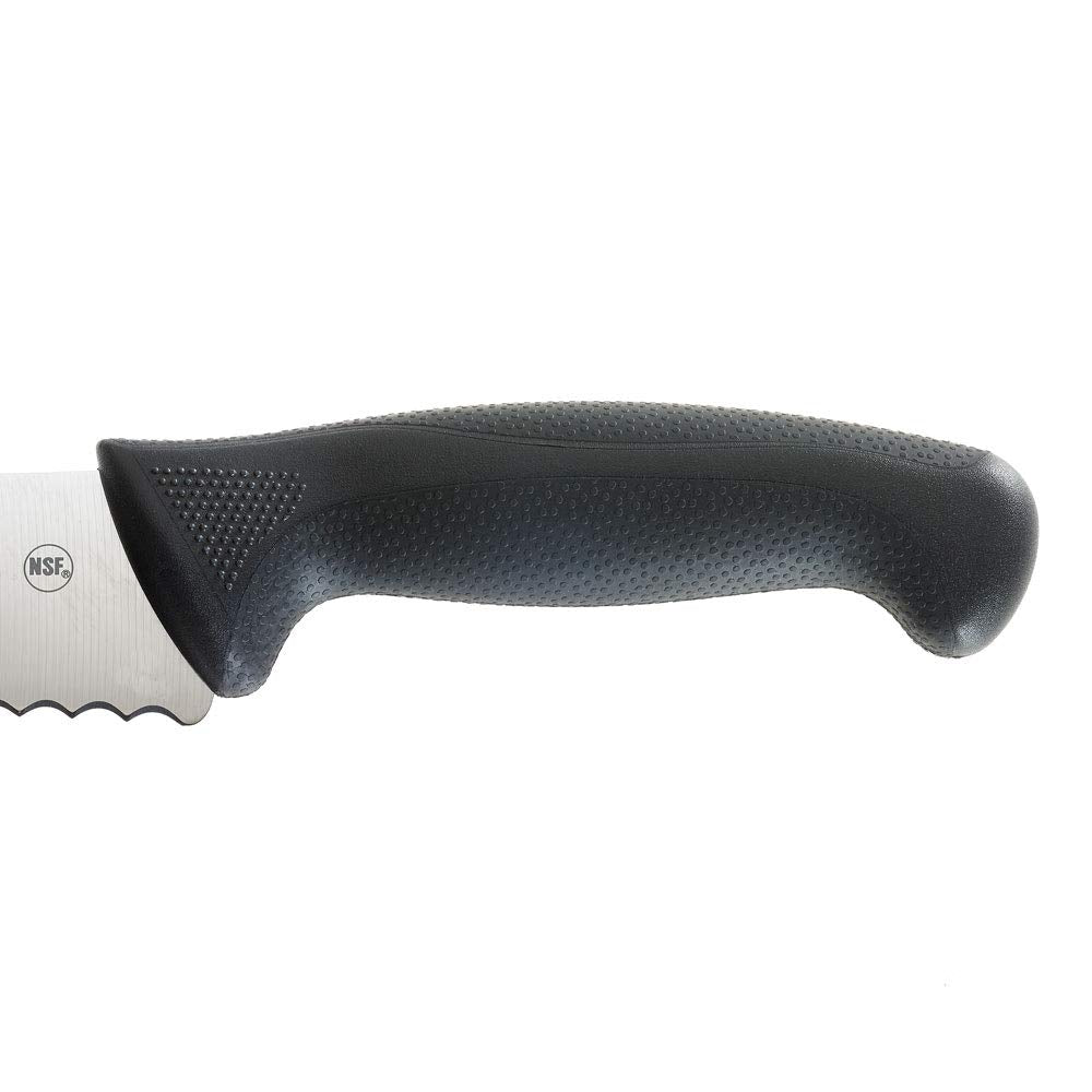 Mercer Culinary M23211 Millennia Black Handle, 10-Inch Left Handed Wavy Edge Wide, Bread Knife