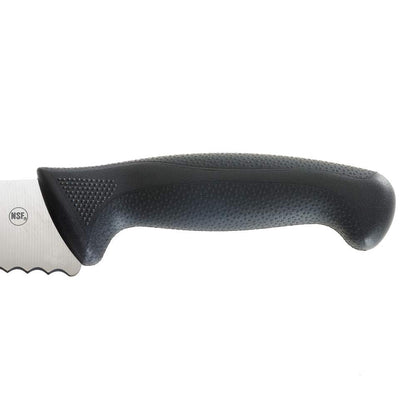 Mercer Culinary M23211 Millennia Black Handle, 10-Inch Left Handed Wavy Edge Wide, Bread Knife