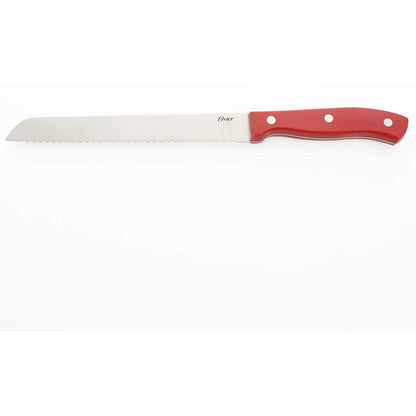 Oster Evansville 14 Piece Cutlery Kitchen Knife Block Set, Stainless Steel w/Linen White Handles - Cuchillos Para Cocina