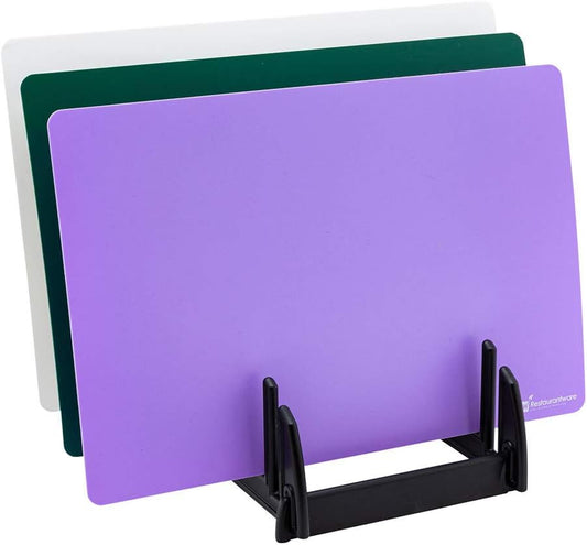 RW Base 24 Inch x 18 Inch Flexible Cutting Boards, 1 Includes 4 Mats Cutting Mats For Cooking - Dishwashable, Assorted Colors, Plastic Cutting Board Set, For Kitchen, - Restaurantware