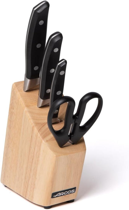 Arcos Forged Paring Knife 4 Inch Stainless Steel. Sharp Kitchen Knife for Peeling Fruits and Vegetables. Ergonomic Polyoxymethylene Handle and 100mm Blade. Series Manhattan. Color Black