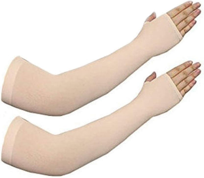 Unisex-Adult Cotton Stretchable Arm Handcovers For Uv Rays| Dust | Pollution Protection- Pack Of 2