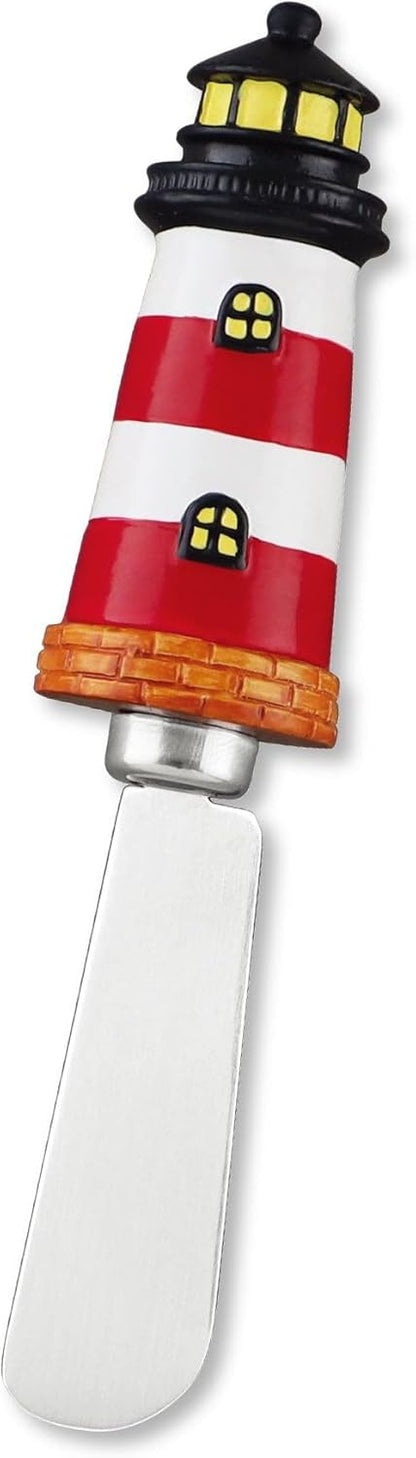 Supreme Housewares Seashell Cheese Spreaders, Hand-Painted Resin Handles with Stainless Steel Blades for Spreading Cream Cheese, Butter, and Jam, Assorted Designs, Set of 4