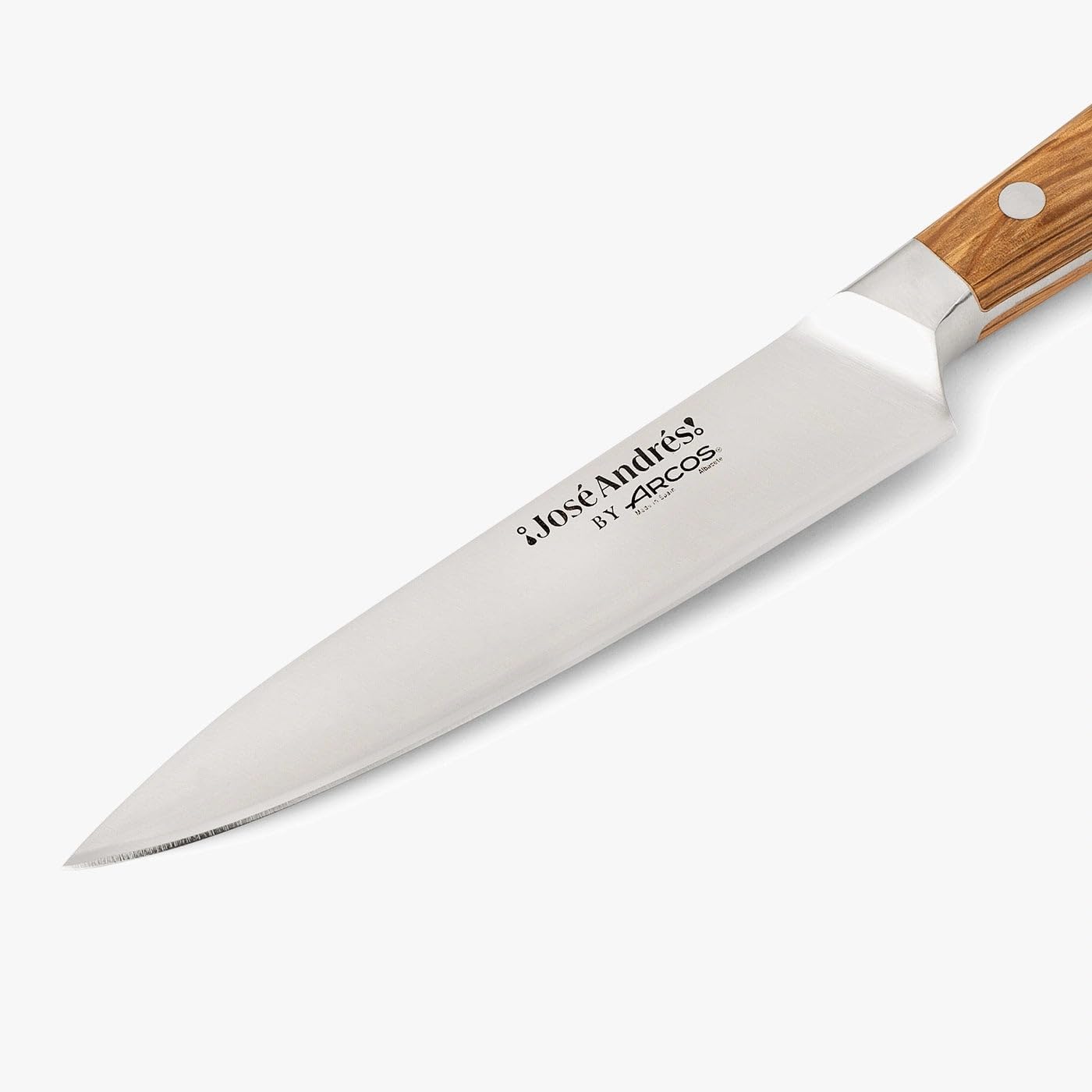 Arcos Jose Andres 10-Inch Fillet Knife Forged Meat Slicer | Professional NITRUM Stainless Steel Blade with Silk Edge | Ideal for Slicing Ham or Prosciutto | Ergonomic Holm Oak Wood Handle