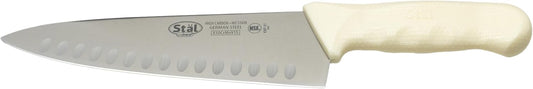 Winco 8" Commercial-Grade Chef's Knife with Hollow Handle, White