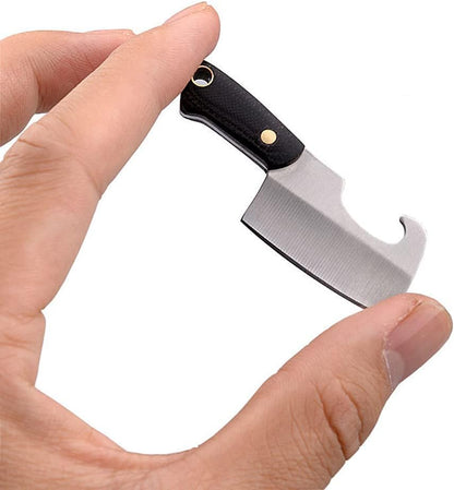 2pcs Stainless Steel Portable Mini Pocket Knife Small Knife Tiny Thumb Multitool Box Cutter Tools (Chef Knife)