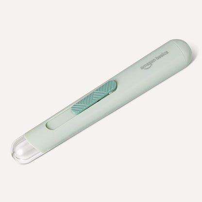 Amazon Basics Ceramic Box Cutter Utility Knife, Adjustable Safety Cutter, 0.75 x 0.75 x 5.50 inches, Green, 1-Pack