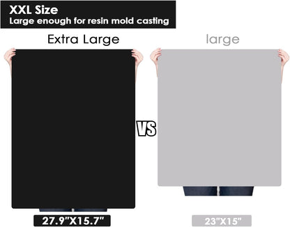 Extra Large Dark Green Countertop Mat - Silicone Table Kitchen Desk Mat - Non-Slip & Heat Resistant - Dinner Placemat Pastry Dough Rolling Mat - Colors A