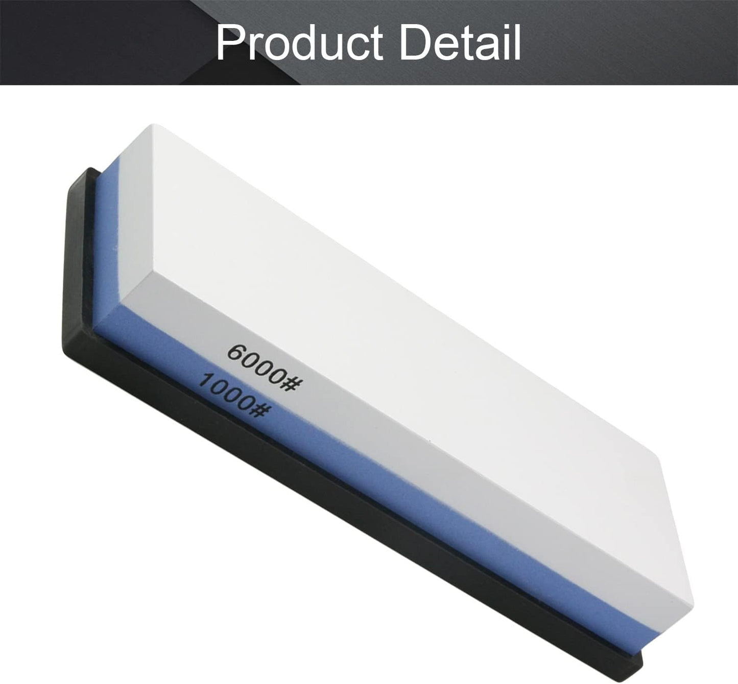 Utoolmart Double-Sided Whetstone Knives Sharpener Sharpening Stone 600/1500 Grit Water Stone for Scissors Razors Carving Tool 1Pcs