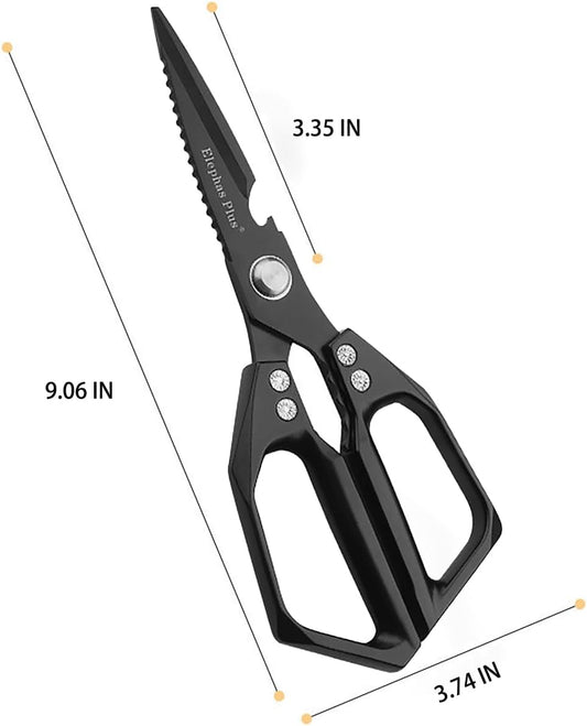 Multi-Purpose Rust Proof Kitchen Shears, Heavy Duty Meat Scissors, Dishwasher Safe, for Chicken, Vegetables, Steak, Fish Scaling & Bottle Opener(Red)