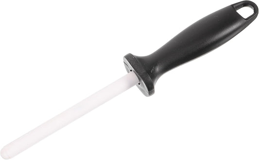 Ergonomic Kitchen Cutter Sharpener Rod for Knives and Scissors Ceramic Sharpening Tool with Even Surface for Professional Chefs and Home Use Safe and Easy to Use Handheld Honing