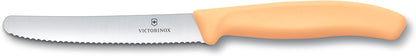 Victorinox Swiss Classic, Tomato-Bread Knife Set, 4-pieces, sharp blade, serrated edge, 4.3 Inch, stainless steel, Blush, Orange, Peach, Yellow