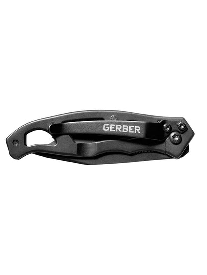 Gerber Gear Paraframe I EDC Folding Pocket Knife, 3" Serrated Edge with Safety Frame Lock, Stainless Steel, Grey