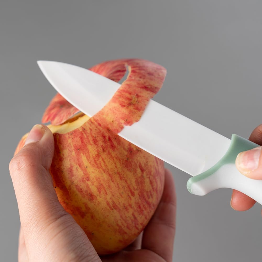 3 PCS Colorful Knivies Set, 4 Inch Ceramic knife 3 PCS Knives with Zirconia Blade and Sheath Covers,use for meat fruit vegetable and bread (green blue and pink)