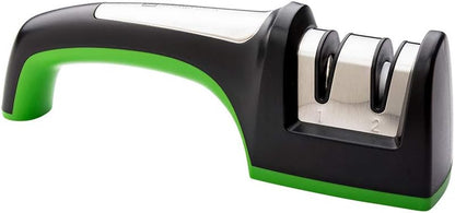 Restaurantware-Kitchen Tek 2-Stage Electric Knife Sharpener, 1 Straight-Edge Knife Sharpener With Diamond Grinding Wheel - 120 Voltage, Quick Sharpening, Gray Plastic, For Kitchen Knives