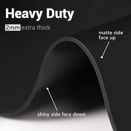 Ewen 35.6x23.5 Inch Extra Large Silicone Mats for Kitchen Counter, 2MM Thick Heat Resistant Coffee Mat Bar Mat, Glass Top Stove Cover Countertop Protector for Air Fryer, Baking, Crafts, Black