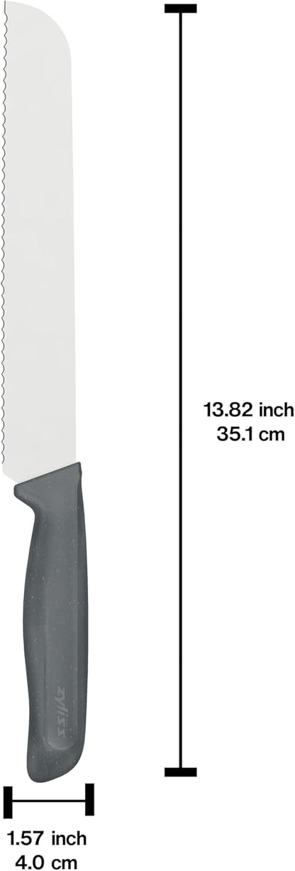 Zyliss Bread Knife - Serrated Bread Knife with Ergonomic Handle - Stainless Steel Kitchen Blade - Sharp Serrated Blade for Precision Slicing - Kitchen Tool for Everyday Use