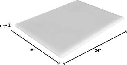 Commercial Blue Cutting Board - 24 x 18 Extra Large for Fish, Seafood and Shellfish, 1/2" Thick HDPP Plastic NSF Approved for Restaurants