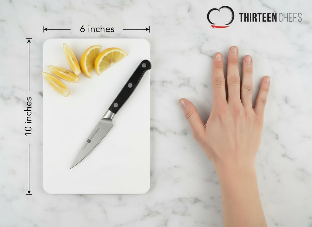 Set of Small 10x6 Plastic Cutting Boards for Bar and Bartenders - White Commercial Grade HDPP and NSF Approved for Restaurants