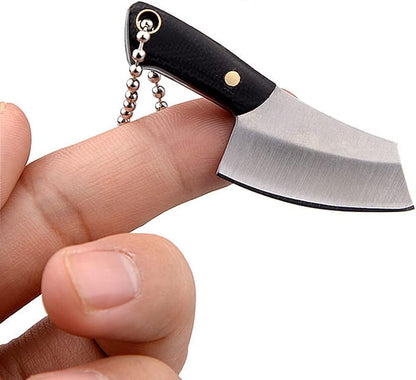 2pcs Stainless Steel Portable Mini Pocket Knife Small Knife Tiny Thumb Multitool Box Cutter Tools (Chef Knife)