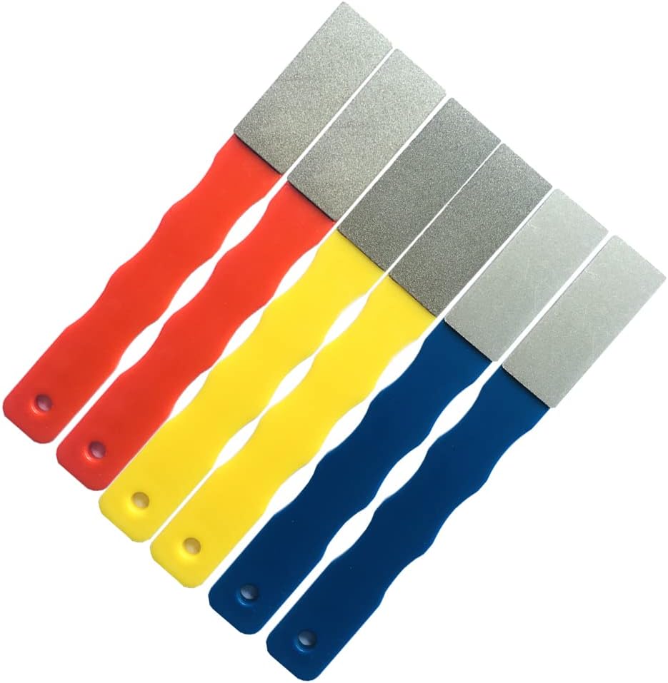 Diamond Knife sharpener Pocket Sharpening Stone #400/600 Double Sides Folding Portable Orange - 1pcs