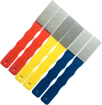 Diamond Knife sharpener Pocket Sharpening Stone #400/600 Double Sides Folding Portable Orange - 1pcs