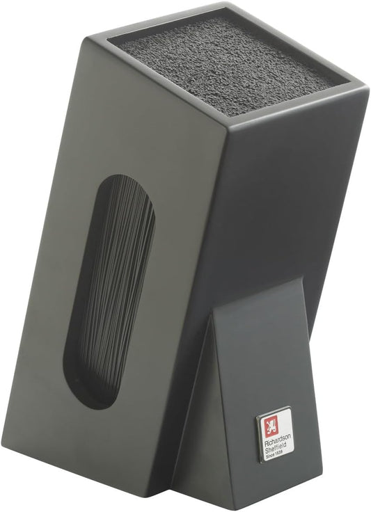 Richardson Sheffield R164HSRC58846 Knife Block with Brush Insert Unequipped Black, 15.5 x 11.5 x 26 cm