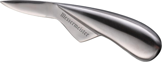 Messermeister 6.5-Inch Oyster Knife - Surgical Stainless Steel & “Thumb Fin” Grip - Safe, Efficient & Easy to Clean