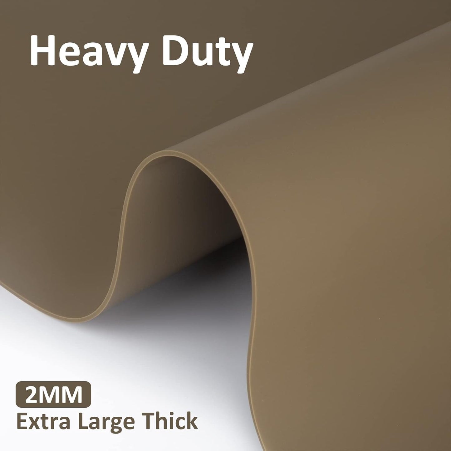 Silicone Mats for Kitchen Counter Thicker Extra Large Heat Resistant Mats Countertop Protector Liners for Bottom of Oven Air Fryer Coffee Maker, 24" x 16" x 2 mm, Translucent