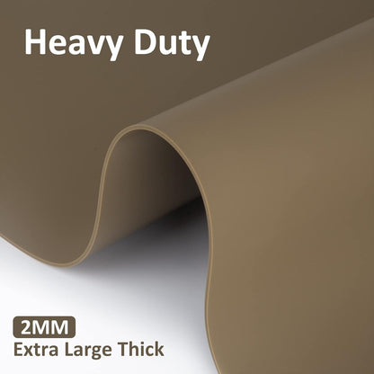 Silicone Mats for Kitchen Counter Thicker Extra Large Heat Resistant Mats Countertop Protector Liners for Bottom of Oven Air Fryer Coffee Maker, 24" x 16" x 2 mm, Translucent