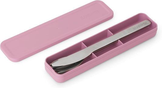 Brabantia - Make & Take Cutlery Set with Case - Pack of 3: Cutlery Knife, Spoon, & Fork - Hygienic Compact Design - Stainless Steel - Dishwasher Safe - Travel Cutlery Set for 1 Person - Black