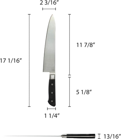 TrueCraftware– 11-3/4” Stainless Steel Japanese Cow Knife- Japanese Gyuto Cooking Kitchen Meat Knife Cooking for Kitchen Cutting Vegetable Salad Boneless Chef Knife