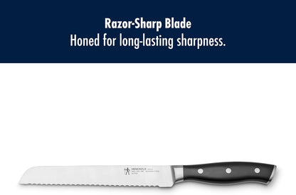 HENCKELS x EMERIL Lagasse The Nola Collection Razor-Sharp German 8-inch Bread Knife, Made in Company-Owned German Factory with Special Formula Steel perfected for almost 300 Years, Dishwasher Safe