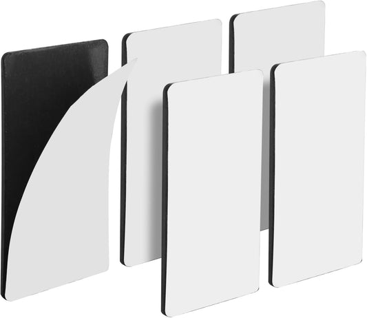 Magnetic Strips with Strong Adhesive Backing (5.9 x 2.35 inches) Magnetic Tape with Adhesive Backing Heavy Duty Magnet Strips for Refrigerator Whiteboard, Most Surface (150 x 60 x 2 mm, 2 pcs)