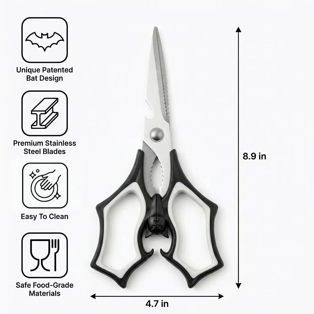 Halloween Kitchen Scissors Gothic Decor: Halloween Decorations Gothic Kitchen Bat Scissors Spooky Tool Cute Design Halloween Decor Gifts
