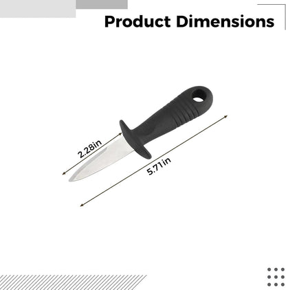 Oyster Knife Set, 8 Pcs Heavy-Duty Stainless Steel Oyster Shucking Tool, Seafood Scallop Opener With 5.7 In Hand Guard For Kitchen
