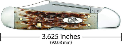Case WR XX Pocket Knife Chestnut Smooth Bone Mini Copperlock Item #28704 - (61749L SS) - Length Closed: 3 5/8 Inches