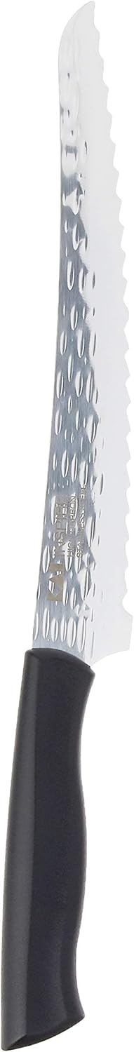 Kai Inspire Bread Knife, 9 Inch blade with Hammered Finish, , Silver