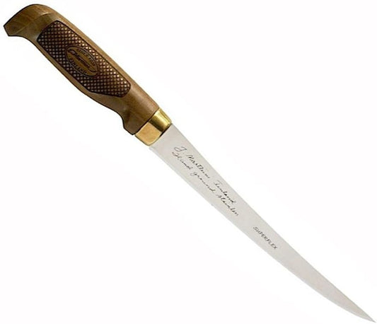 Marttiini 620016 Finnish Birch Wood Fixed Fillet Fishing Knife 6" Satin Fillet