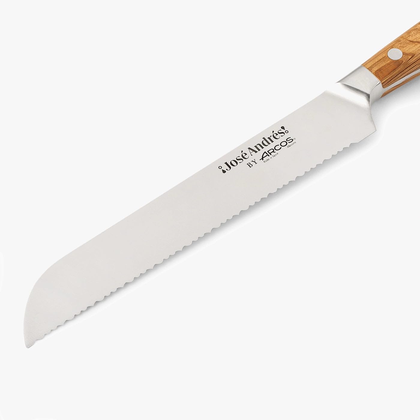 Arcos Jose Andres 10-Inch Fillet Knife Forged Meat Slicer | Professional NITRUM Stainless Steel Blade with Silk Edge | Ideal for Slicing Ham or Prosciutto | Ergonomic Holm Oak Wood Handle