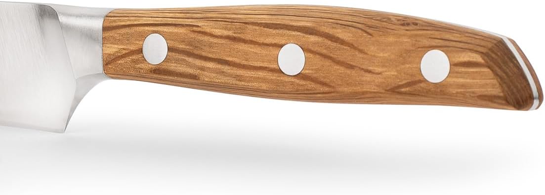 Arcos Jose Andres 10-Inch Fillet Knife Forged Meat Slicer | Professional NITRUM Stainless Steel Blade with Silk Edge | Ideal for Slicing Ham or Prosciutto | Ergonomic Holm Oak Wood Handle