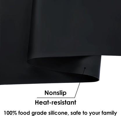 Extra Large Dark Green Countertop Mat - Silicone Table Kitchen Desk Mat - Non-Slip & Heat Resistant - Dinner Placemat Pastry Dough Rolling Mat - Colors B
