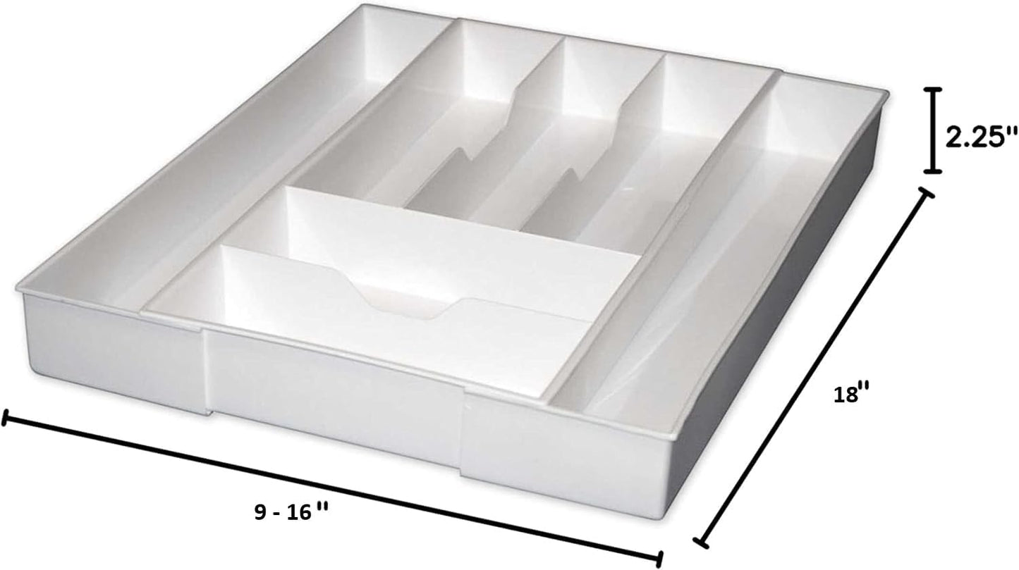 Dial Industries Expandable Silverware, Utensil and Cutlery Kitchen Drawer Organizer Tray, Large Utensils