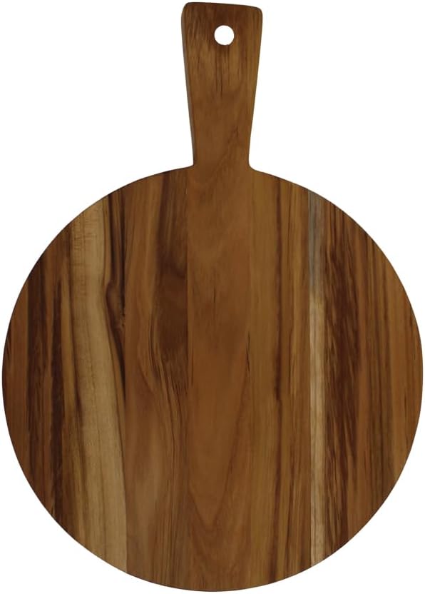 EcoDecors 18"x14" Extra Large Teak Cutting Board, Edge Grain Wood with Juice Groove & Handle, FSC Certified for Kitchen, Carving & Butcher Block Prep