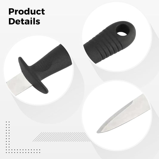 Oyster Knife Set, 8 Pcs Heavy-Duty Stainless Steel Oyster Shucking Tool, Seafood Scallop Opener With 5.7 In Hand Guard For Kitchen