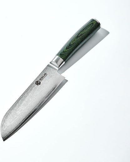HexClad Honing Rod, 9 -Inch Japanese Damascus Stainless Steel Rod, Pakkawood Handle